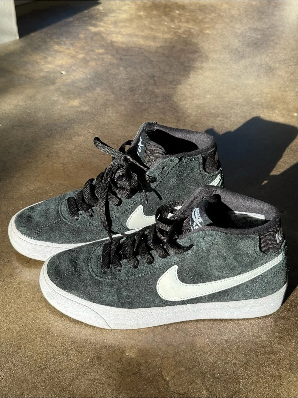 Nike SB Black Suede Mid-Top Skate Shoes- NEVER WORN, BRAND NEW